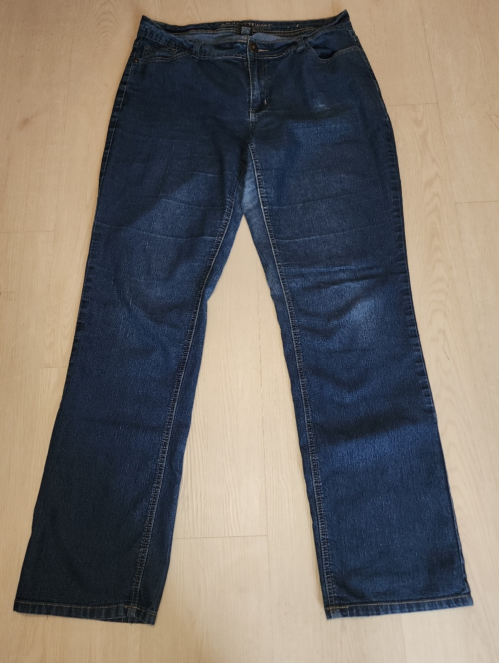 Ashley Stewart Blue Denim Straight-Leg Jeans - 14 Tall